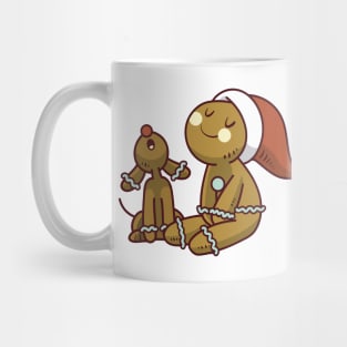 Cute Cartoon Gingerbread Man Christmas Mug